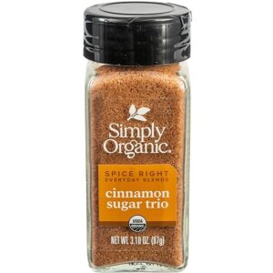 Home simply organic cinnamon trio, 3.1 ounce bottle, blend of premium ceylon, korintje and viatnamese cinnamon, sweet warm flavor