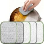 2026 New Multipurpose Wire Dishwashing Rags, Double Layer Metal Scrubbing Pads, Non-Scratch Reusable Cleaning Cloths for Kitchen, Pots, Pans, Sinks, Wet and Dry Use (5Pcs)