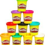 Play Doh Modeling Compound 10-Pack Case of Assorted Colors, Non-Toxic 2 oz. Cans, Back to School Gifts, Prizes, & Party Favors, Preschool Toys for Kids, Ages 2+ (Amazon Exclusive)