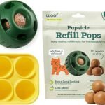 WOOF Starter Pack - Interactive Dog Ball Toy for Boredom - Dog Treat Molds Silicone - Chicken-Flavored Healthy Treats for Dogs - Pupsicle Doggy Enrichment Toy - for Small Pups - 10-25 lbs
