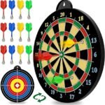 Dart Board - 12pcs Magnetic Darts - Excellent Indoor Game and Party Games - Gifts for 5 6 7 8 9 10 11 12 Year Old Boy Kids